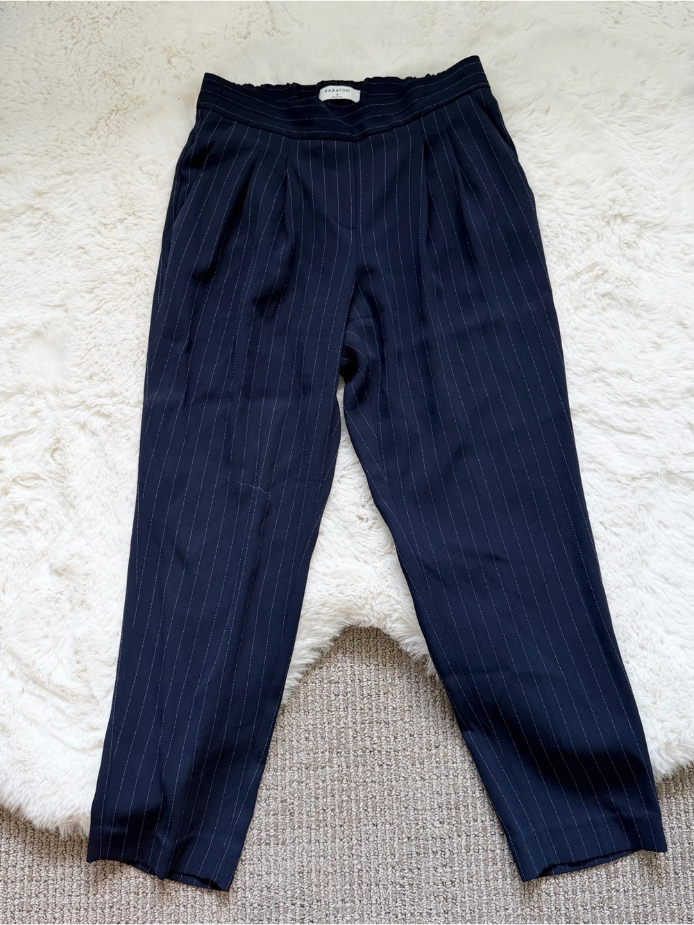 Aritzia Pinstripe Dress Pants XS - Navy